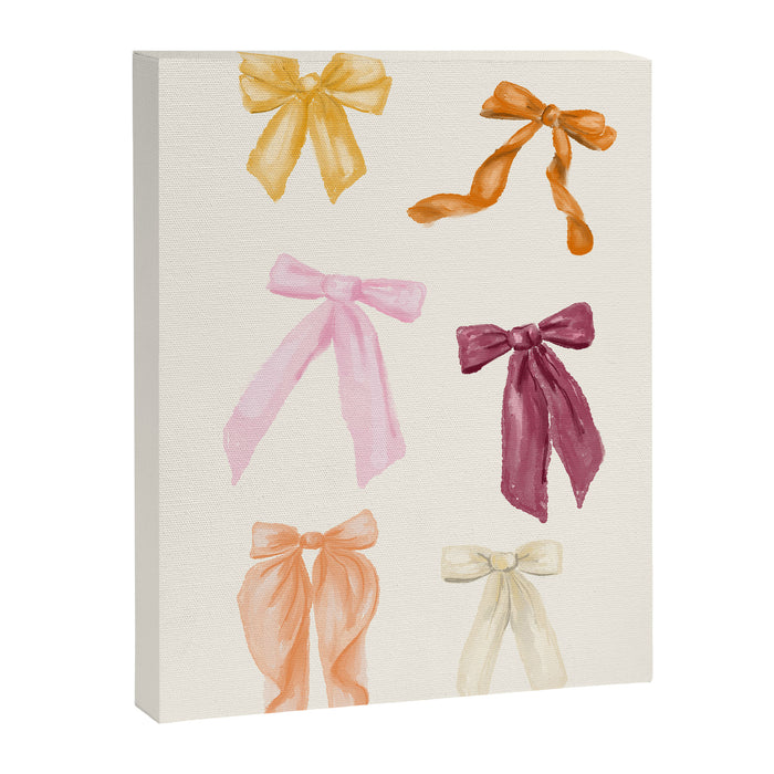 Pastel Watercolor Bow Ties Canvas Print Gallery Image 1
