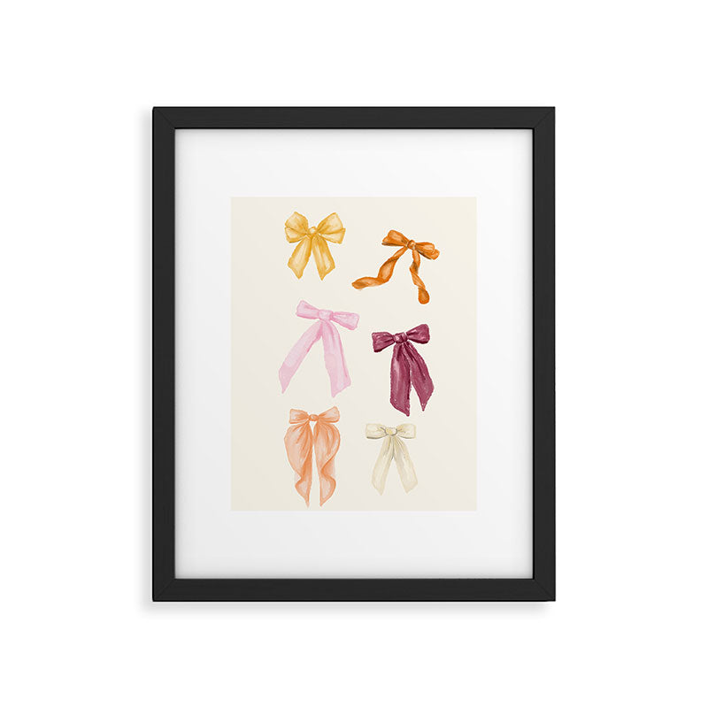 Pastel Watercolor Bow Ties Framed Art Print Gallery Image 6