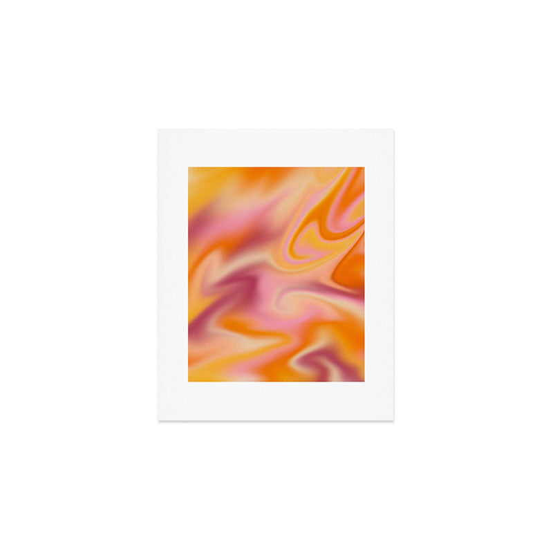 Peach fuzz gradient blend Art Print Gallery Image 1