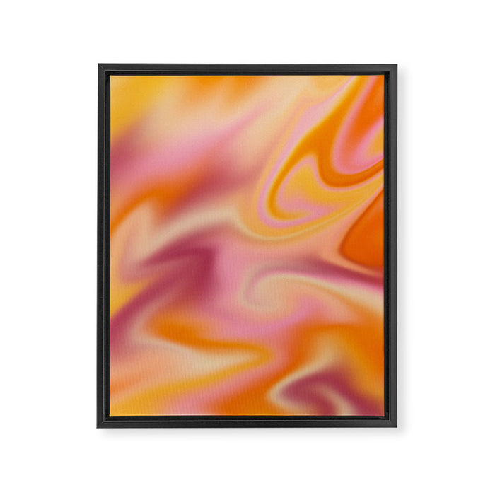 Peach fuzz gradient blend Framed Canvas Print Gallery Image 1