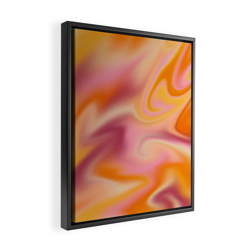 Peach fuzz gradient blend Framed Canvas Print Gallery Image 2