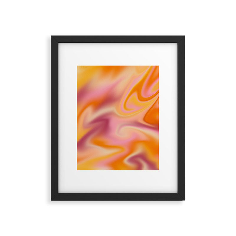 Peach fuzz gradient blend Framed Art Print Gallery Image 6