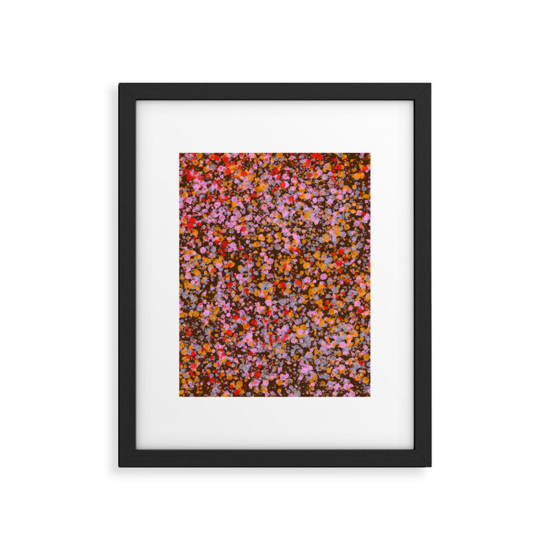 Peachy splashed pattern  Framed Art Print Gallery Image 6