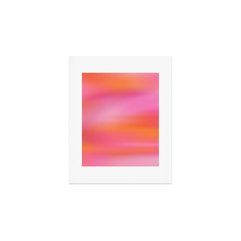 Pink and. Orange gradient colours inspiration Art Print Gallery Image 1