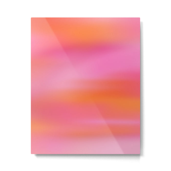 Pink and. Orange gradient colours inspiration Metal Print Gallery Image 1