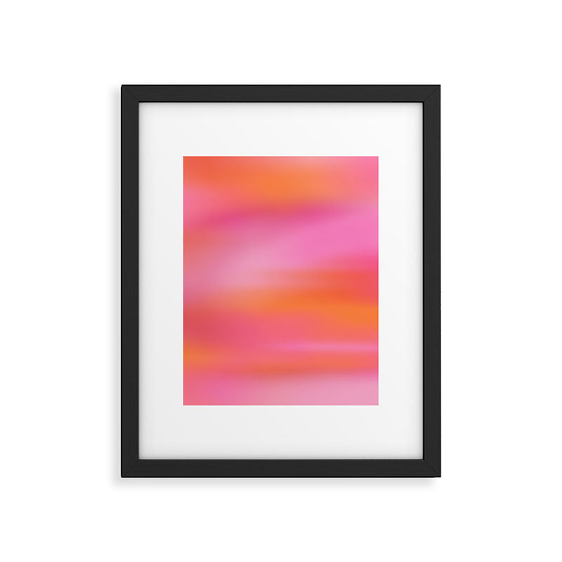 Pink and. Orange gradient colours inspiration Framed Art Print Gallery Image 6