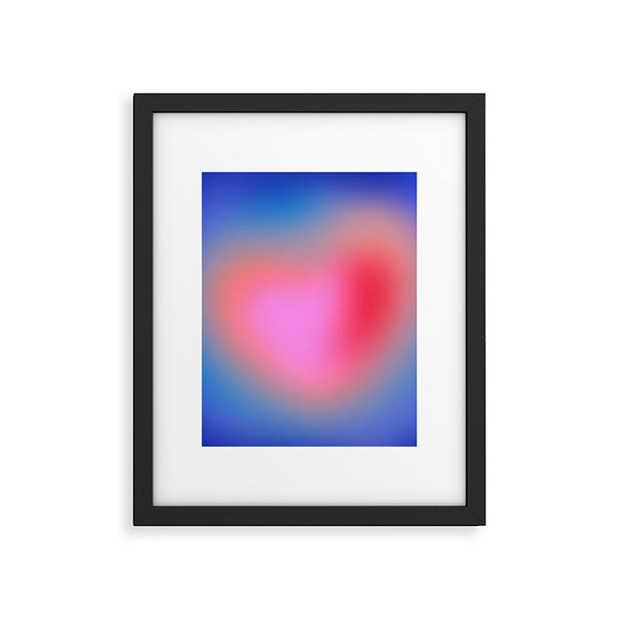 Pink aura heart Framed Art Print Gallery Image 1