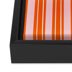 Playful Orange and Pink Stripe Framed Canvas Print Gallery Image 3