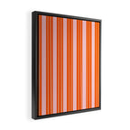 Playful Orange and Pink Stripe Framed Canvas Print Gallery Image 2