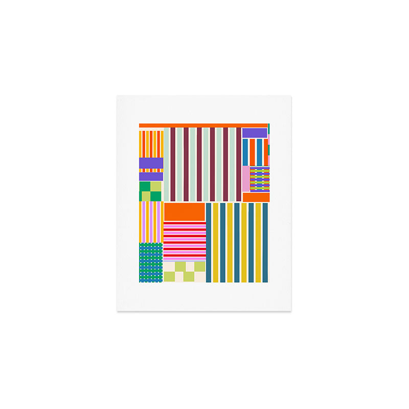 Playful patchwork Art Print Gallery Image 1