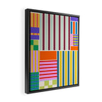 Playful patchwork Framed Canvas Print Gallery Image 2