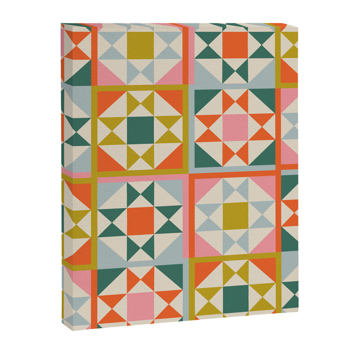 Playful patchwork pattern Canvas Print Gallery Image 1