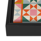 Playful patchwork pattern Framed Canvas Print Gallery Image 3