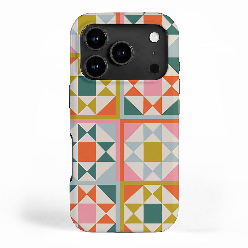 Playful patchwork pattern iPhone Case Gallery Image 1