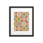 Playful patchwork pattern Framed Art Print Gallery Image 6