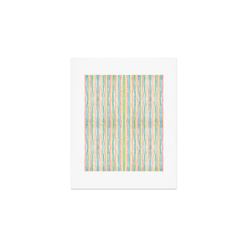 Playful rainbow stripes Art Print Gallery Image 1
