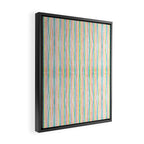Playful rainbow stripes Framed Canvas Print Gallery Image 2