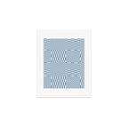 Retro check: Tranquil blue and ice cream white Art Print Gallery Image 1