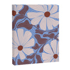 Retro modern white daisies illustration  Canvas Print Gallery Image 8