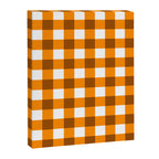 Retro Orange Gingham Check Canvas Print Gallery Image 8
