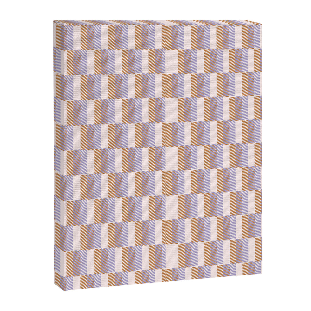 Retro vintage check: digital lavender and beige  Canvas Print Gallery Image 8