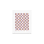 Retro vintage check: digital lavender and beige  Art Print Gallery Image 1