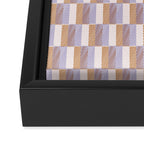 Retro vintage check: digital lavender and beige  Framed Canvas Print Gallery Image 3