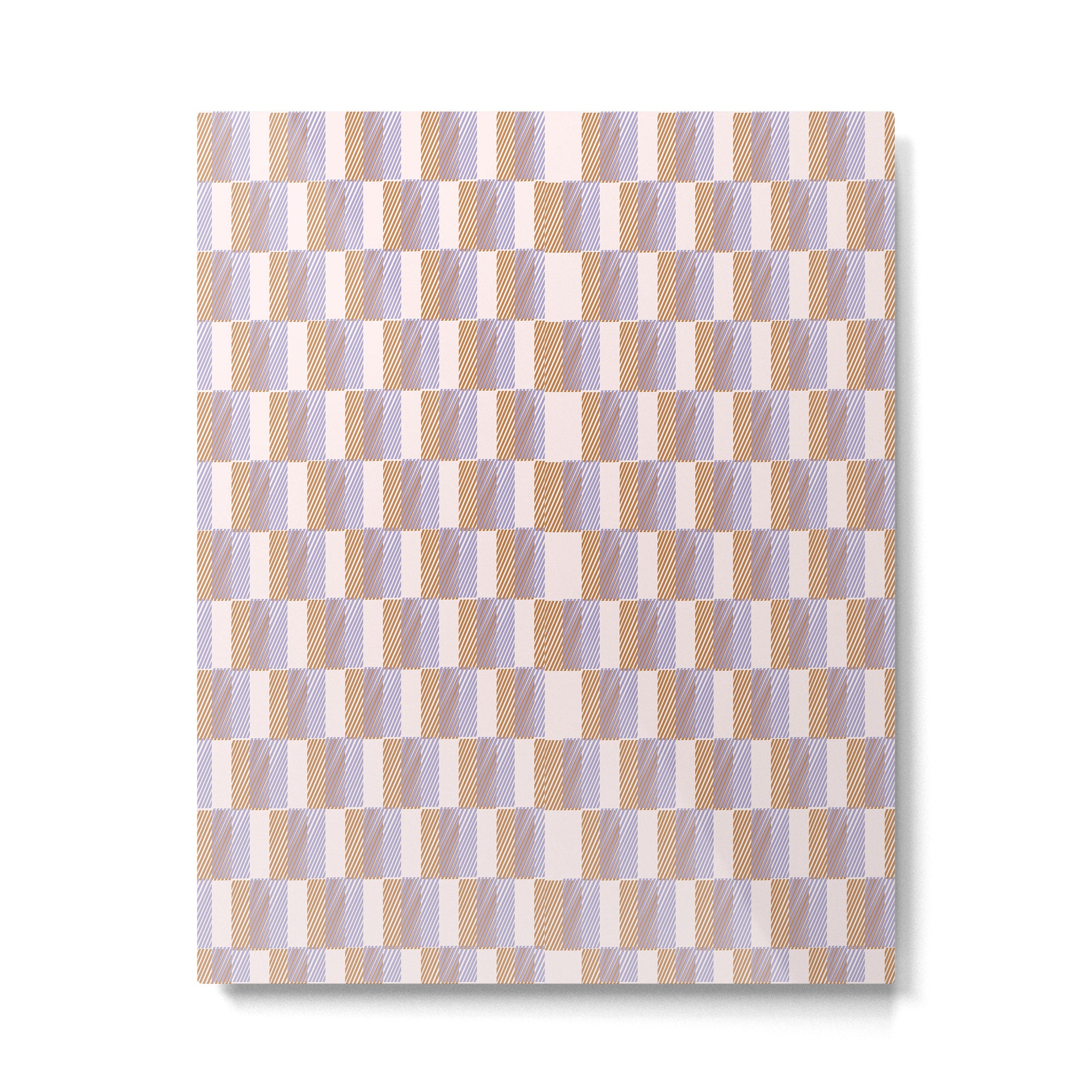 Retro vintage check: digital lavender and beige  Metal Print Gallery Image 6