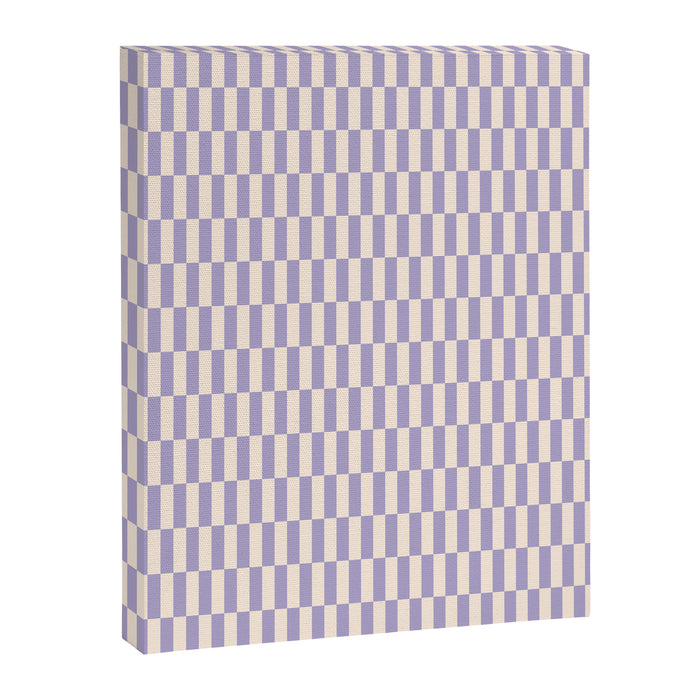 Retro vintage check: lavender and ice cream colours Canvas Print Gallery Image 1