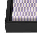 Retro vintage check: lavender and ice cream colours Framed Canvas Print Gallery Image 3