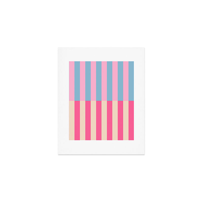 Soft pastel color block Art Print Gallery Image 1