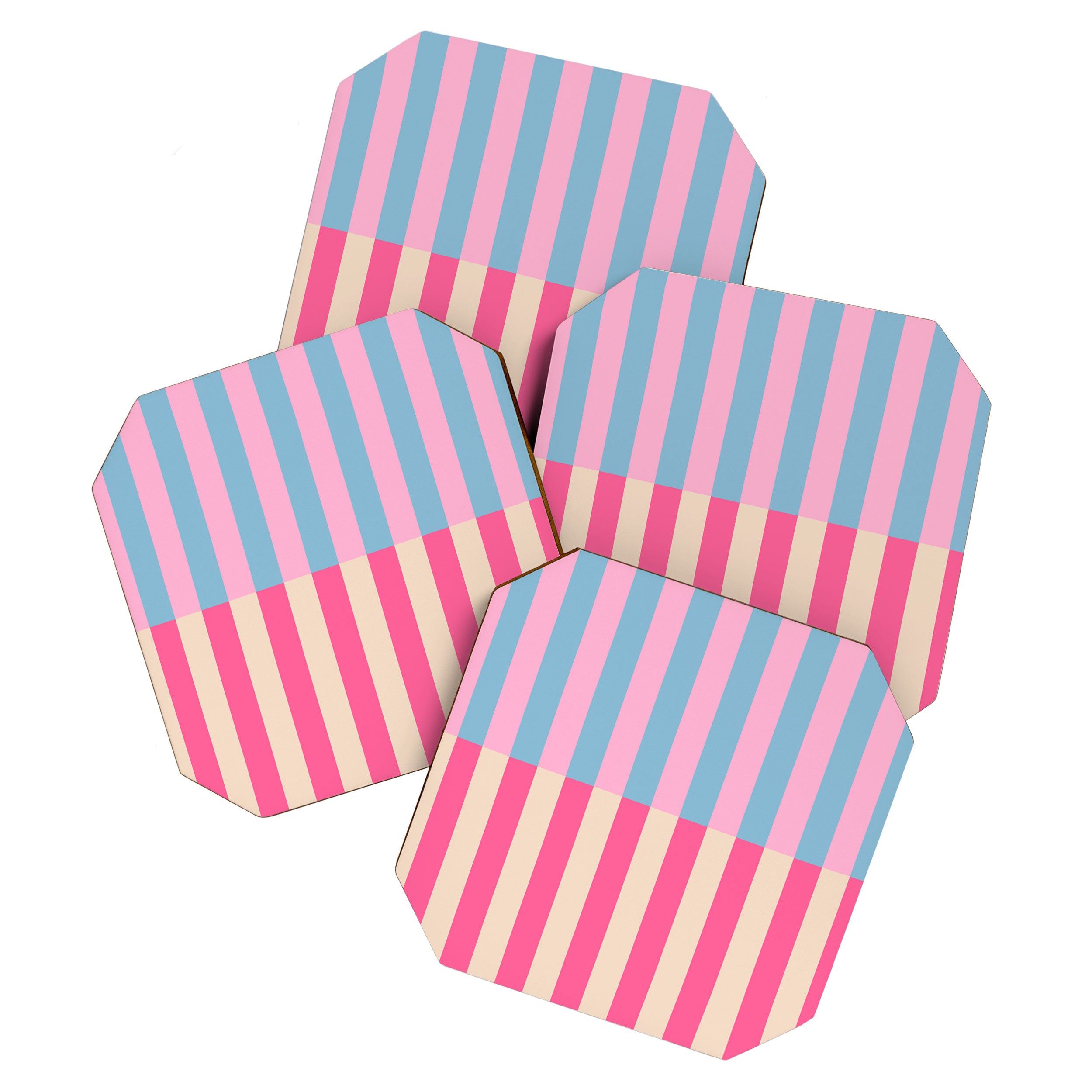 Soft pastel color block Coaster Gallery Image 1