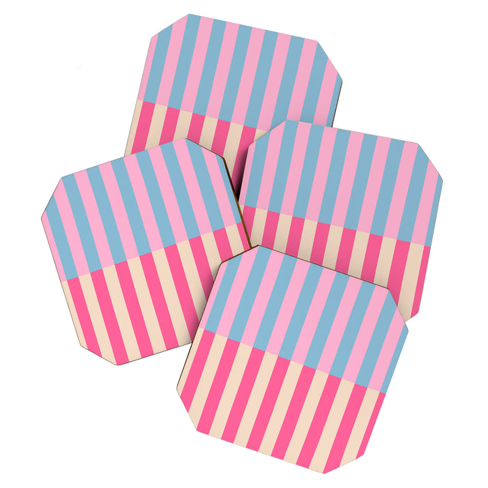 Soft pastel color block Coaster Gallery Image 1