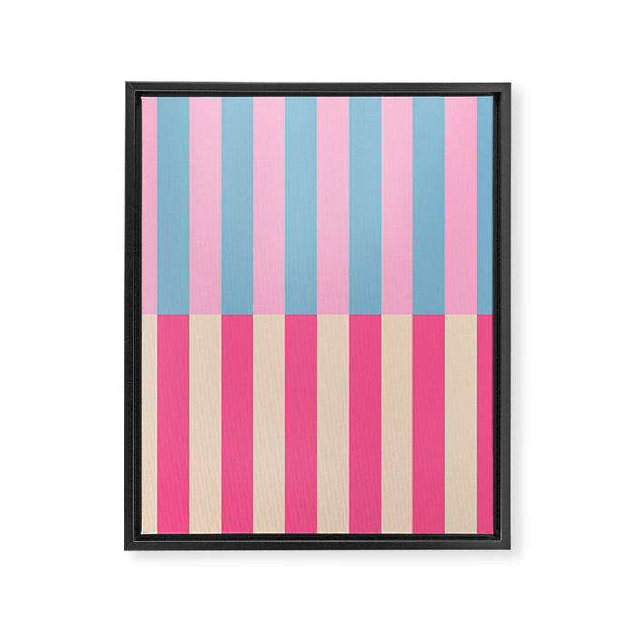 Soft pastel color block Framed Canvas Print Gallery Image 1
