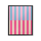 Soft pastel color block Framed Canvas Print Gallery Image 8