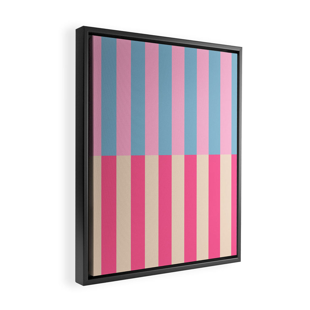 Soft pastel color block Framed Canvas Print Gallery Image 2