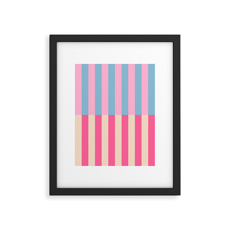 Soft pastel color block Framed Art Print Gallery Image 6
