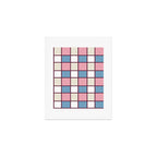 Soft Retro Grid Pattern Art Print Gallery Image 1