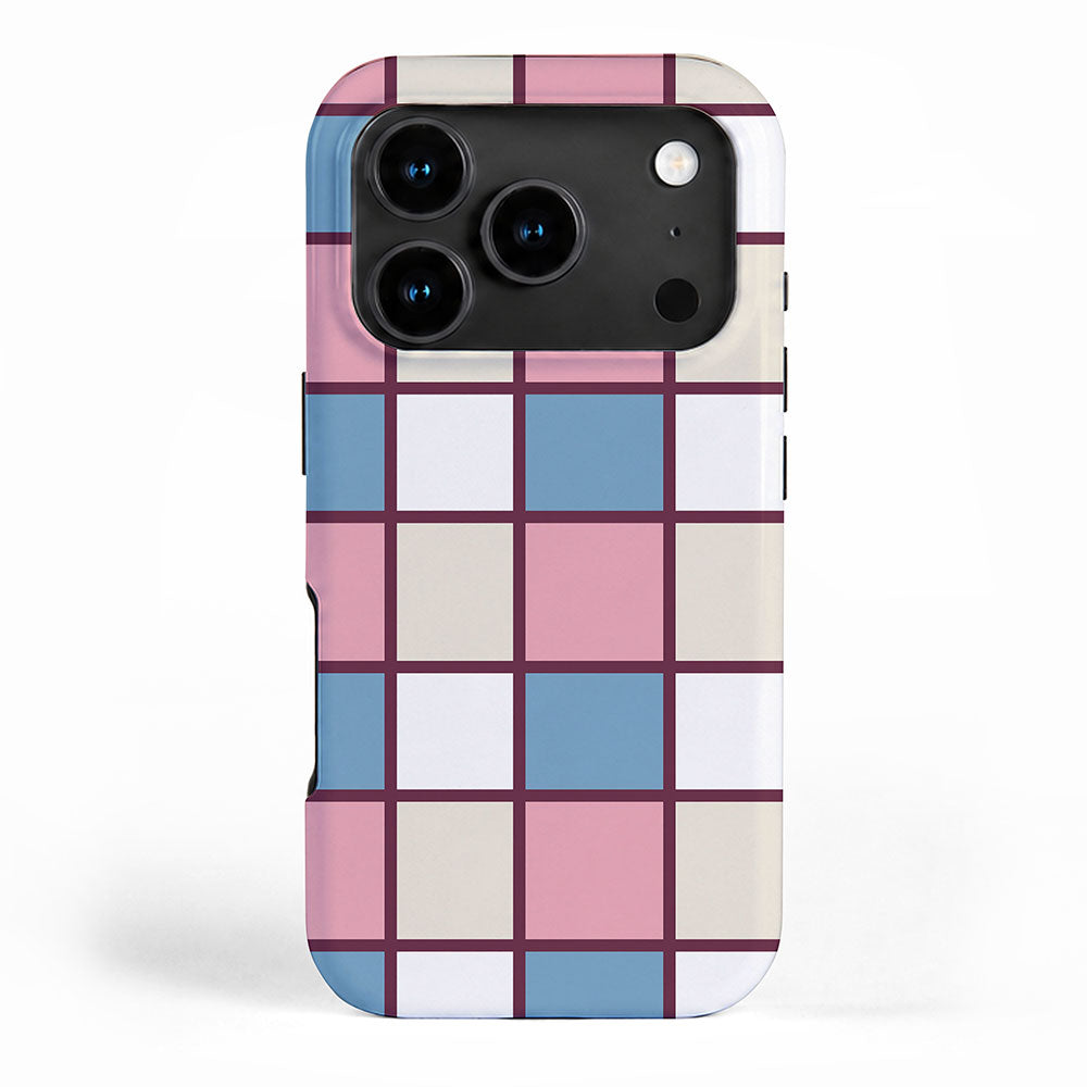 Soft Retro Grid Pattern iPhone Case Gallery Image 1