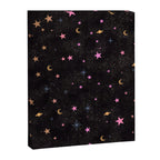 Spaces pattern with colourful stars moons and planets  Canvas Print Gallery Image 8
