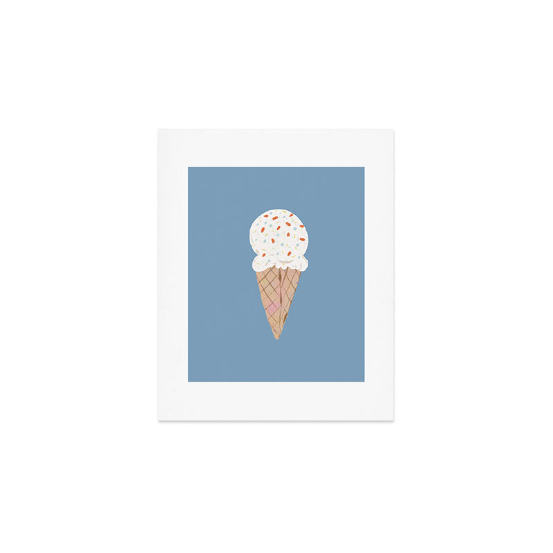 Sprinkle Ice Cream Pattern Art Print Gallery Image 1
