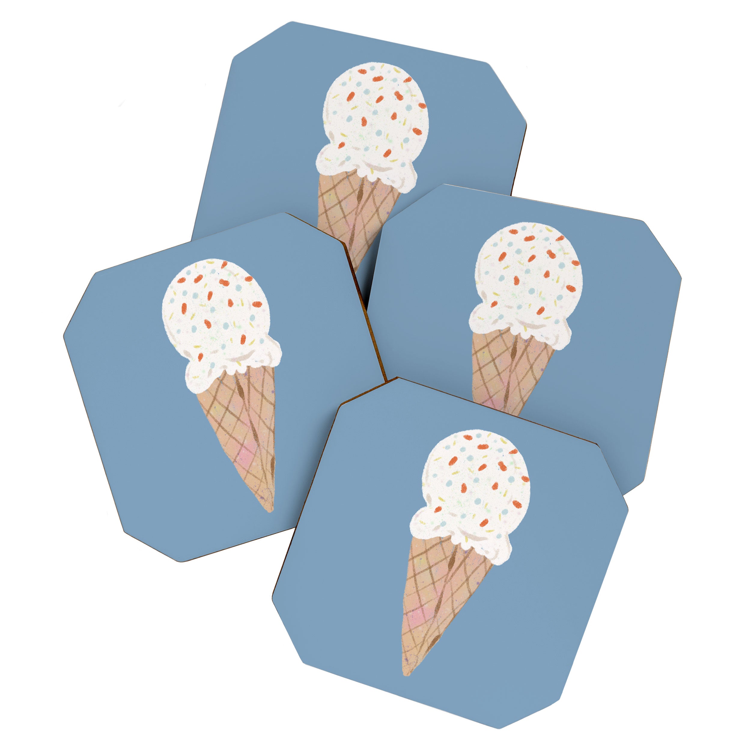 Sprinkle Ice Cream Pattern Coaster Gallery Image 1