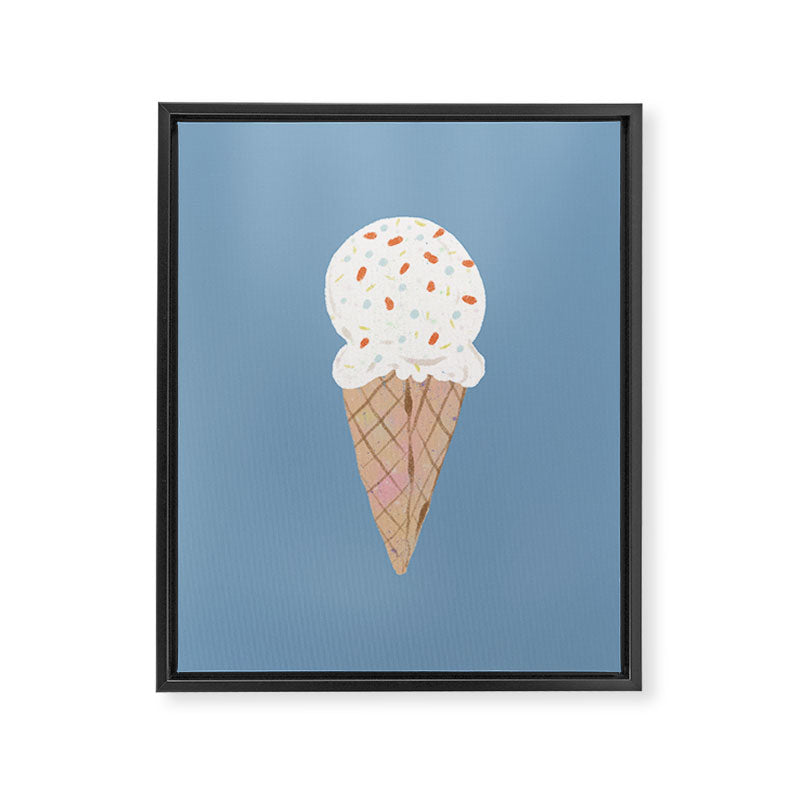Sprinkle Ice Cream Pattern Framed Canvas Print Gallery Image 8