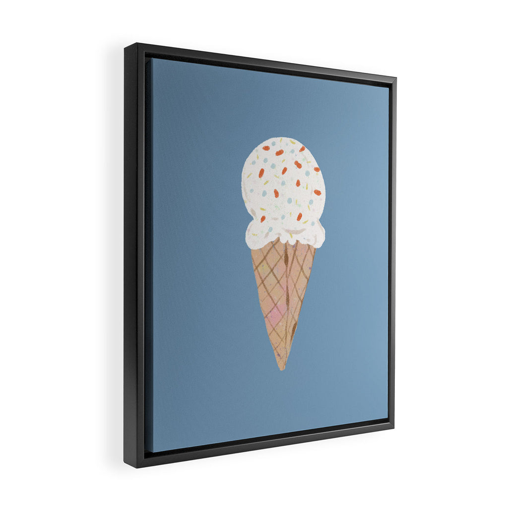 Sprinkle Ice Cream Pattern Framed Canvas Print Gallery Image 2