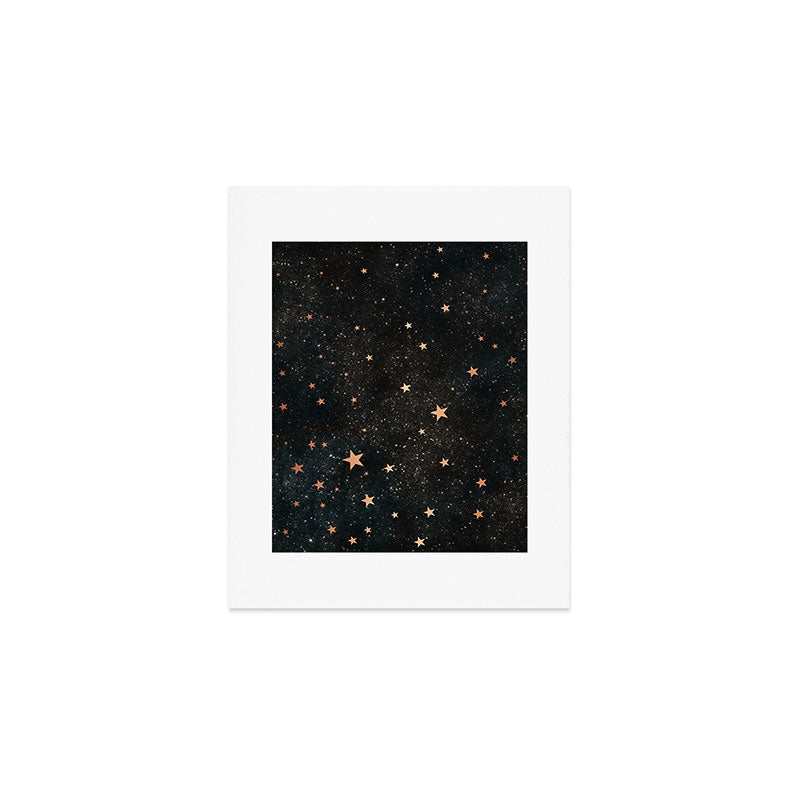 Starry winter night  Art Print Gallery Image 1