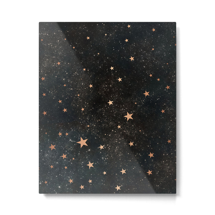 Starry winter night  Metal Print Gallery Image 1