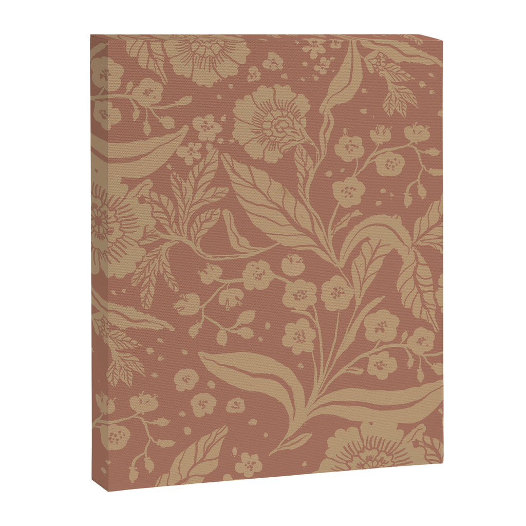 Terracotta and Golden Floral Pattern   Canvas Print Gallery Image 8