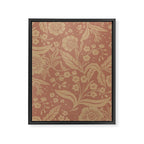 Terracotta and Golden Floral Pattern   Framed Canvas Print Gallery Image 8