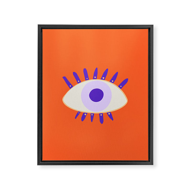 Very peri evil eyes  Framed Canvas Print Gallery Image 8