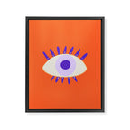 Very peri evil eyes  Framed Canvas Print Gallery Image 8